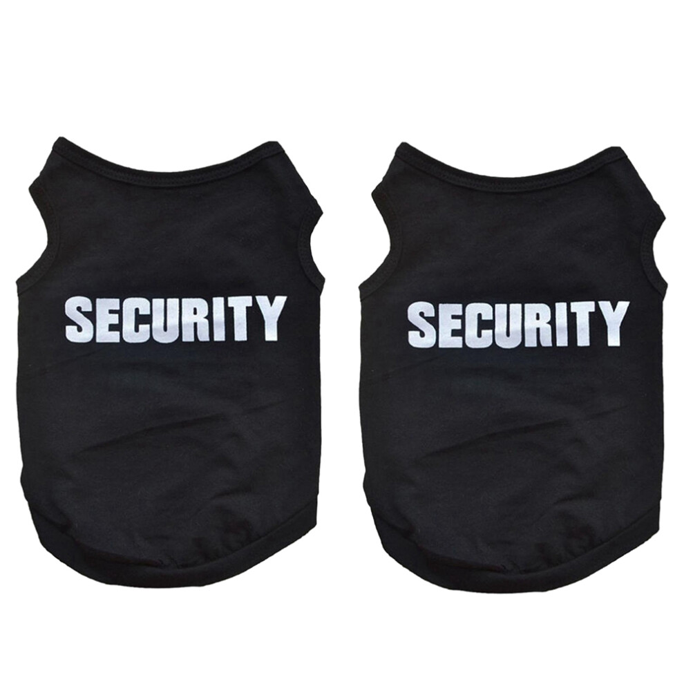 2X Pet Winter Clothes Puppy Dog Cat Vest T Shirt Coat Dress Sweater Apparel "Security", Xs Black 6033601653317