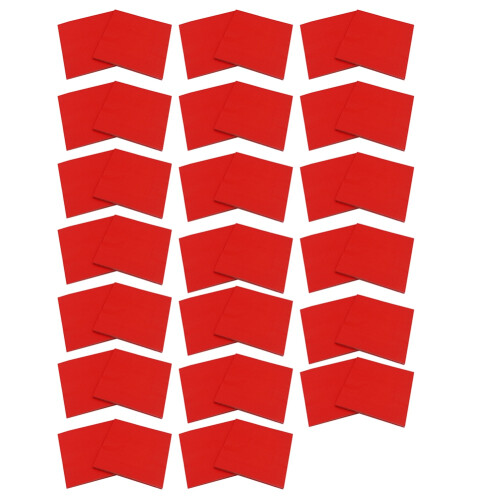 2 Pack Solid Color Printed Paper Napkin (Red)