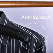 15 Inch Large Satin Padded Hangers,Silk Hangers for Wedding Dress Clothes,Coats,Suits,Blouse (Black,20 Pack)