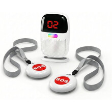 Rechargeable Caregiver Pager Wireless Call Button for Elderly, 1640ft Range Alert System for Seniors No Monthly Fee