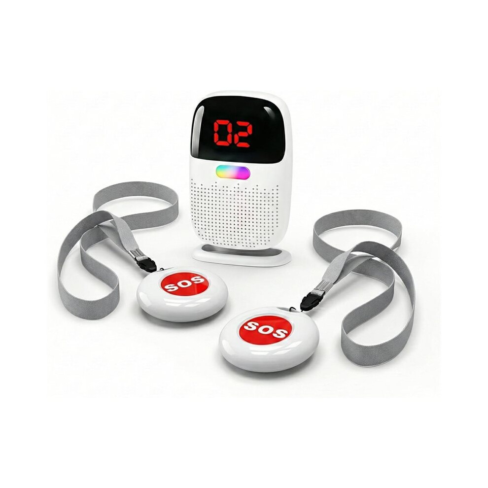 Zandonã Rechargeable Caregiver Pager Wireless Call Button For Elderly, 1640Ft Range Alert System For Seniors No Monthly Fee