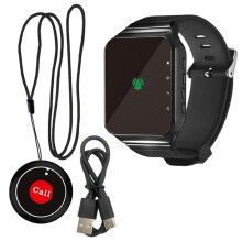 Bip de Restaurant avec Écran LED, Étanche, Système D'Appel D'Urgence Sans Fil pour Serveur, Récepteur Montre pour les Soins Aux Personnes Âgées