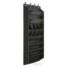 13 Pocket Over The Door Hanging Storage With Large-Black