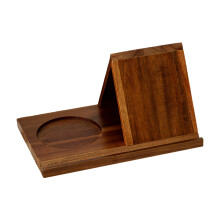 Desktop Organiser Triangular Wooden Bookstand with-sennet wood