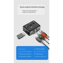 5.4 Receiver for Home Stereo, for Stereo/Speakers/Wired Speakers/Home , Support AUX/USB