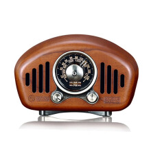 Retro 5.1 Speaker AM FM Classic Style Radio Strong Bass Enhancement Volume TF Card & MP3 Player A