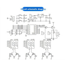 Six Digit Red Display Digital Clock Module 5-12V DIY Welding Practice Spare Parts for Electronic Training Projects