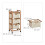 Bathroom shelf with 3 laundry baskets beige 4