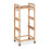 Bathroom shelf with 3 laundry baskets beige 6