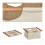 Bathroom shelf with 3 laundry baskets beige 7