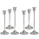 Conjunto Elegante de 6 Castiçais Prateados para Centros de Mesa e Decoração de Casa 2