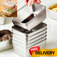 6 Pack Stainless Steel Food Storage Containers Airtight Meal Prep Lunch Boxes 650ml