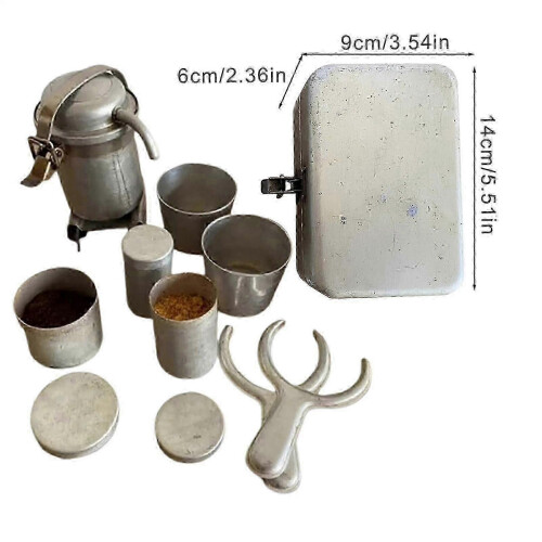 Camping Coffee Kit, Vintage Espresso Maker Set for Travel Camping 1