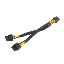 1PZ GPU PCIe 8 Pin Femmina un Doppio 2X 8 Pin (6 + 2) Maschio Adattatore di Alimentazione PCI Express Cavo di Prolunga Intrecciato un Y, 20 Cm