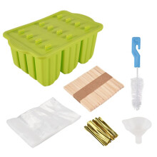 Moule à  en Silicone, Fabricant de Moules à  CongeléS pour Bricolage de CrèMe GlacéE , avec 50 Sacs de  en Bâtonnets