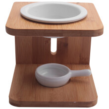 Ceramic Aroma Oil Candle Holder Wooden Household Candle Lamp Holder Aromatherapy Burner Home Decoration