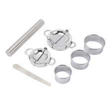 KnöDelhersteller, 7Er Pack Edelstahl Easy Pie Ravioli Empanadas Pressform, Pierogi Cutter Wrappers GebäCkherstellungswerkzeuge