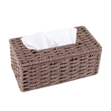 Scatola di Fazzoletti di Rattan, Portatovaglioli Vintage, Coperchiocontenitore di Immagazzinaggio 'Ingombro Della Custodia, Decorazione Della
