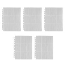 Pockets Double-Sided Trading Card Pages Sleeves 9-Pocket Clear Plastic Game Card Protectors for Fit 3 Ring Binder