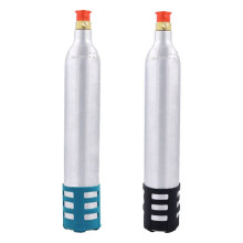 2 STÜCKE 0,6 L Soda Maker NachfüLlbarer Soda Ersatz Wiederverwendbarer CO2-Zylinder ZubehöR für Soda-Maschinen, Schwarz + Blau + Silber