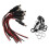 6Pcs  Power Connectors 5.5 x 2.1mm Female Socket with Threaded Socket with Cable and Male  Socket Plug with Wire 1