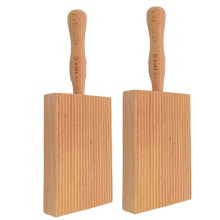 Pasta Making Board, Gnocchi Board, Beech Wood Gnocchi Board Butter Board Dough Scraper for Pasta and Cultured Butter,B