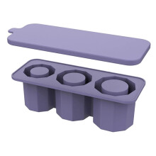 Ice Square Tray for  Cups, Silicone Ice Square Molds with Lid for Making 3 Hollow Cylinder Ice ,