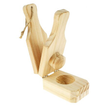Holz-Tostonera-Plantain-Presse, Bananen-Smasher-Maker, Plantain-Presse-Smasher, Plantain-Tostones-Presse mit Griff