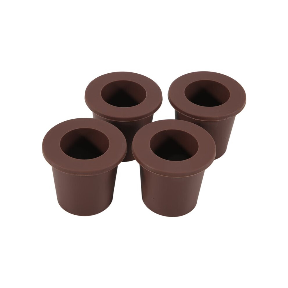 Semoic 4Pieces Patio Table Umbrella Hole Ring Umbrella Cone Umbrella Stabilizer Sleeve For 2 To 2.5 Inch Patio Table Hole,Brown