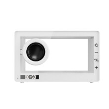 Bärbar Retro -Högtalarklocka Trådlös HiFi Transparent Soundbar med RGB-Ljus TF-Kort Ljudmusikspelare A E