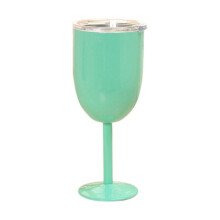 Wine Glass Stainless Steel Double Layer Goblet Color Large Capacity Tumbler Resistant Wine Cup Mint Green