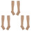 3X Increasing Circulation Compression Knee Socks Leg Support Stockings Beige S 2