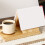 Desktop Organiser Triangular Wooden Bookstand with Drink-pine 6