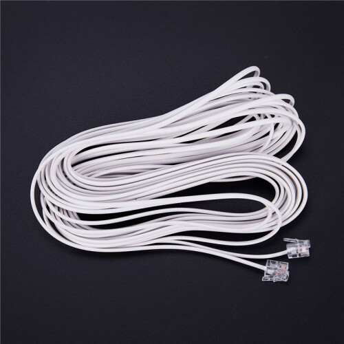 4pcs 10m RJ11 Telephone Connector Extension Cable White 2