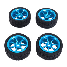 65mm Metal Wheel Rim + High Grip Rubber Tires Tyres for 144001 A959 A959-B 124019 124018 RC Car Parts,