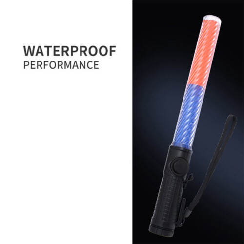 39cm Built in Rechargeable Battery for Command Stick Warning Flashing Light LED Road Traffic Fluorescent Rod EU PLUG 1