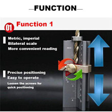 Misuratore di Profondità del Trapano 3 in 1, Anelli Limitati Assistente per L'Installazione Strumento per la Lavorazione del Legno Indicatore