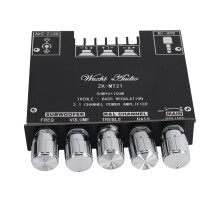 2X ZK-MT21 2.1 KanałOwy Wzmacniacz Subwoofera 5.0 50WX2 + 100W Moc Audio PłYta Wzmacniacza Stereo Wzmacniacz Basowy AUX