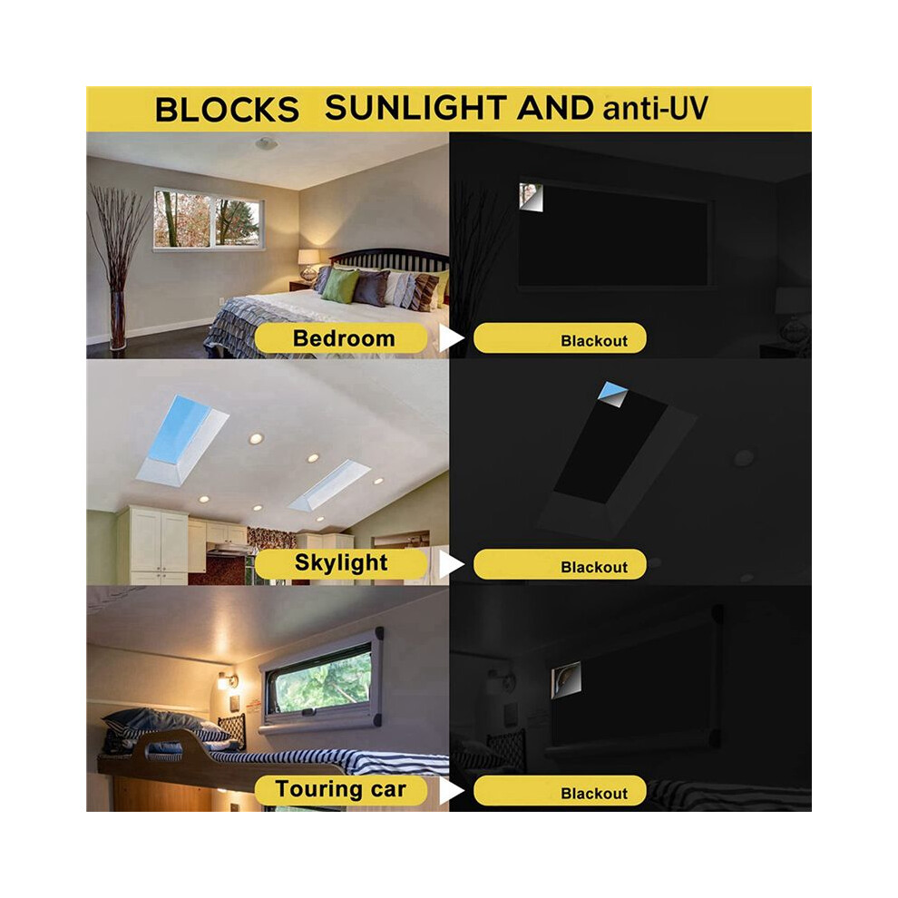 Unisex 3X Portable Blackout Shades Travel Window Blackout Curtains Temporary Blackout Blinds For Baby Bedroom/Dorm/Office,200Cm