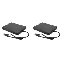 2X USB Floppy Disk Reader Drive 3,5 Tum Extern Portable 1,44 MB FDD Diskette Drive för Windows 7 8 2000 XP Vista PC Laptop