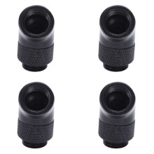 4X G1/4 Screw Thread 45 Degree Elbow Rotary Brass- Adapter Male to Female Omputer Pc Water Cooling System Black