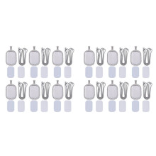 48Pcs Sublimation Rhinestone Trays Pendant Set, 12 Blank Bezel Trays, 12 Pcs Chains with 24 Discs, Rectangle Style