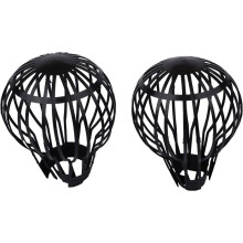 Plastic Downpipe Filter, Flexible Roof Drain Protection, Leaves and Dirt, Black, 12.5 X 14.5 cm, 4 Pieces