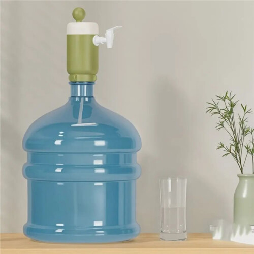 Distributore D'Acqua Automatico Portatile con Pompa A Mano e Secchio, Pompa A Pressione per un Facile Accesso All'Acqua Potabile