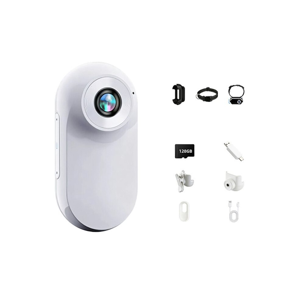 1080P Thumb Action Camera Anti-Shake Magnetic Rotating Sports Camera With Neck Collar Bracket For Pets B 6031379195671