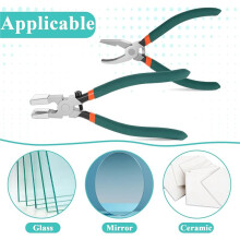 2-Piece Professional Glass Cutting & Breaking Pliers Kit for Stained Glass and Mosaics