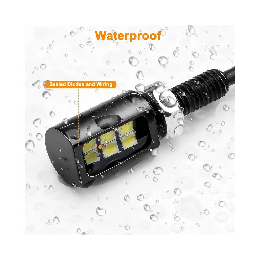 12V Led License Plate 6Smd 3030 Screw Bolt Tag Lamp 6000K Waterproof For Car Truck Rv Motorcycle 4Pcs Light/Yellow 6032234122702