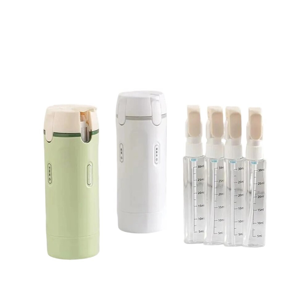 4in1 Travel Dispenser Bottle Portable Leak Proof Refillable Toiletry Container with Scale Label for Travel 2pcs
