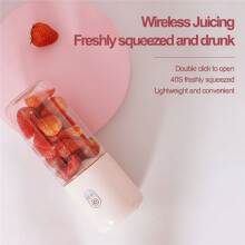 Blender Portable Rechargeable USB 500 Ml, Mixeur à Jus de Fruits Frais, 6 Lames, Gobelet Mélangeur, Blender Mignon, Gobelet pour Smoothies et Glace