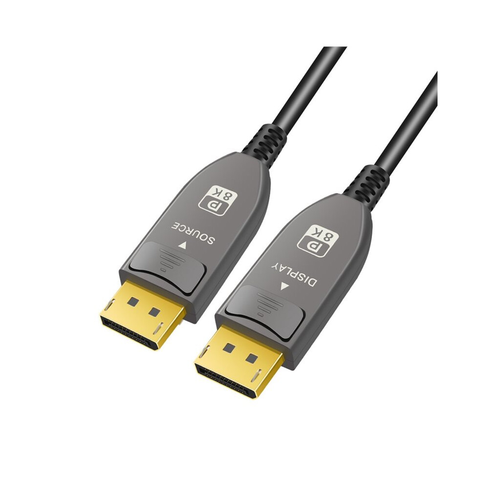 16K/8K Fiber Optic Dp Cable 2.1 Ultra Hd 144Hz 16K/8K 60Hz Hbr3 32.4Gbps Slim And Flexible Dp Display Port 2.1 Cord 2M 6033495027515